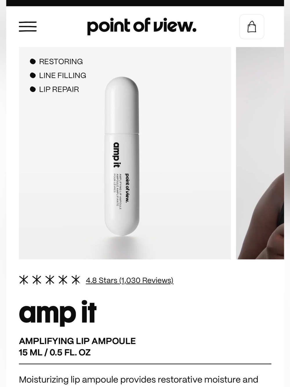amp it Amplifying Lip Ampoule - White Packaging in box brand new - Picture 6 of 7
